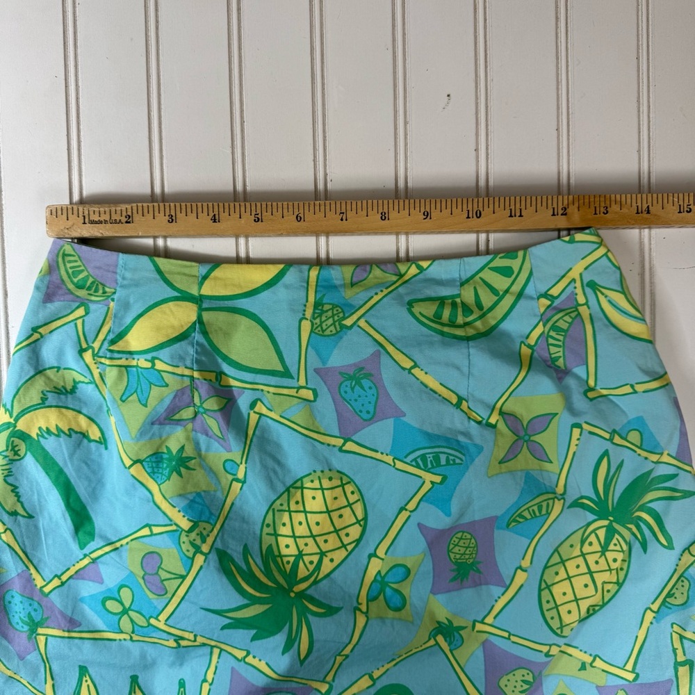 Lilly Pulitzer Mini‎ Skirt Women’s Size 2 Fruit Pineapple Cherry’s - Picture 4 of 13